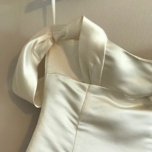 Off the shoulder wedding gown